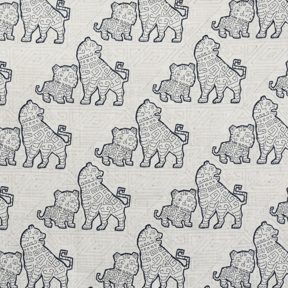 F2736 Sapphire by Greenhouse Designer Fabric 95% Polyester, 5% Linen With 100% Rayon Embroidery China 9,000 </p><p>Repeat: 10.75" H, 11.75" V 60" - Swanky Fabrics -