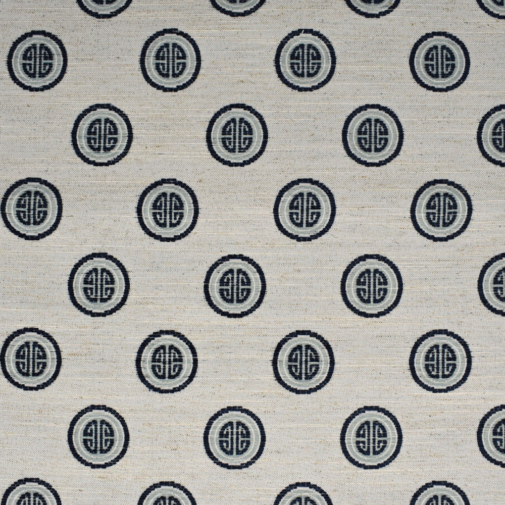 F2737 Indigo by Greenhouse Designer Fabric 97% Polyester, 3% Linen China 100,000 </p><p>Repeat: 3.8" H, 4.4" V 59" - Swanky Fabrics -