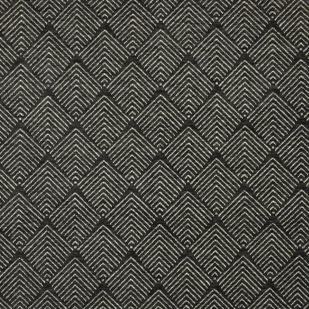 F2781 Charcoal by Greenhouse Designer Fabric 100% Polyester China 30,000 double rubs </p><p>Repeat: 2.4" H, 3" V 58" - Swanky Fabrics -