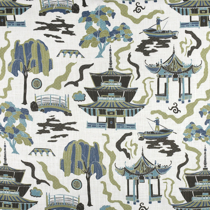 F2812 Lilypad by Greenhouse Designer Fabric E85: greenhouse HUES 95% Polyester, 5% Linen China 50,000 double rubs </p><p>Repeat: 27" H, 27" V 58" - Swanky Fabrics -
