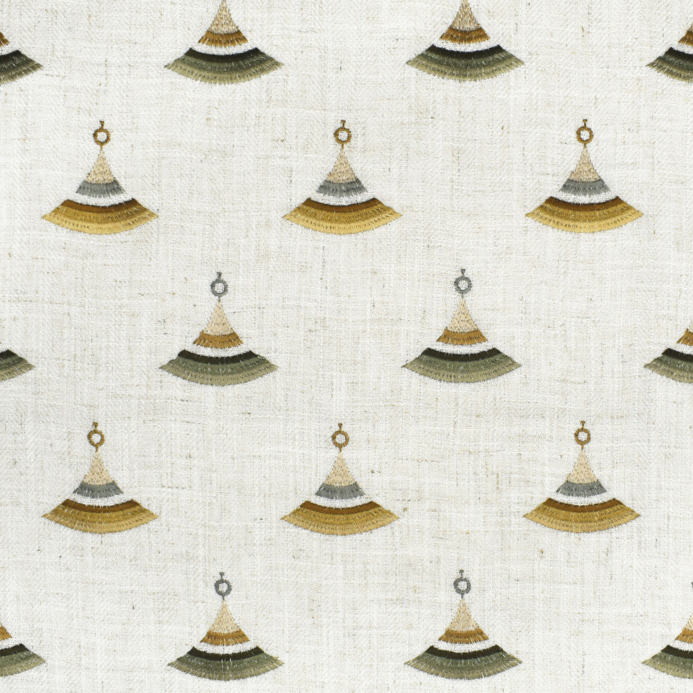 F2818 Moss by Greenhouse Designer Fabric E85: greenhouse HUES 95% Polyester, 5% Linen With 100% Rayon Embroidery China 9,000 double rubs </p><p>Repeat: 4.5" H, 5.8" V 57" - Swanky Fabrics -