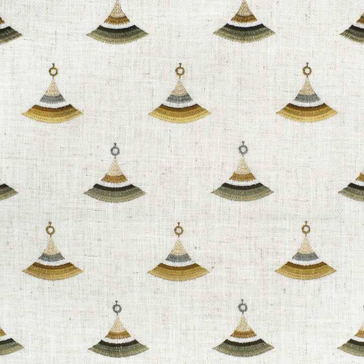 F2818 Moss by Greenhouse Designer Fabric E85: greenhouse HUES 95% Polyester, 5% Linen With 100% Rayon Embroidery China 9,000 double rubs </p><p>Repeat: 4.5" H, 5.8" V 57" - Swanky Fabrics -