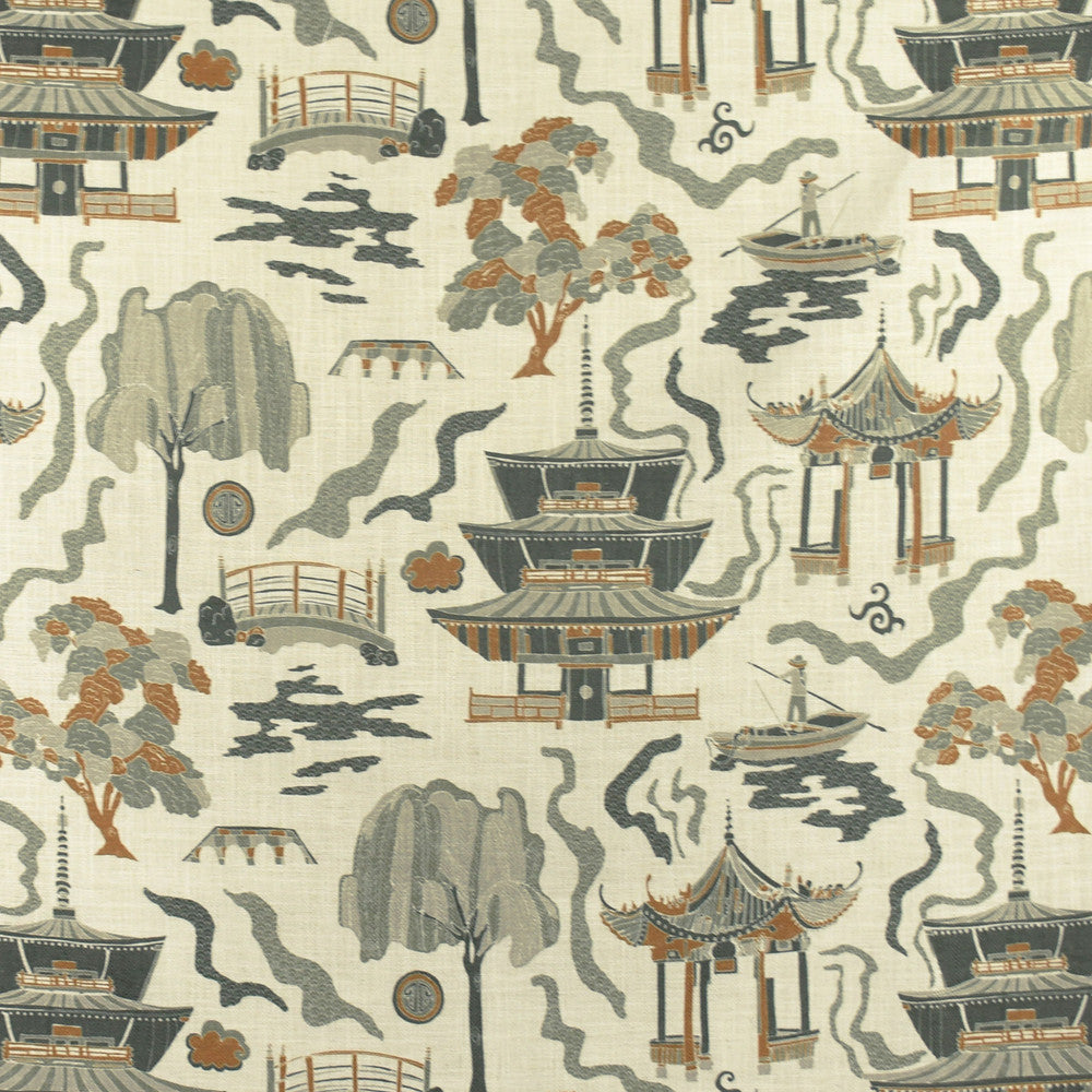 F2823 Topaz by Greenhouse Designer Fabric 95% Polyester, 5% Linen China 50,000 double rubs </p><p>Repeat: 27" H, 27" V 58" - Swanky Fabrics -