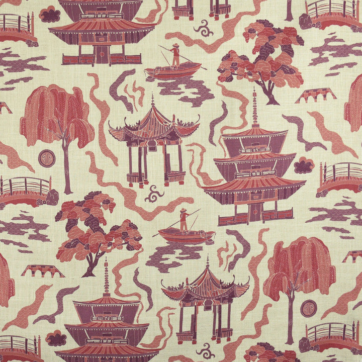 F2835 Mauve by Greenhouse Designer Fabric 95% Polyester, 5% Linen China 50,000 double rubs </p><p>Repeat: 27" H, 27" V 58" - Swanky Fabrics -