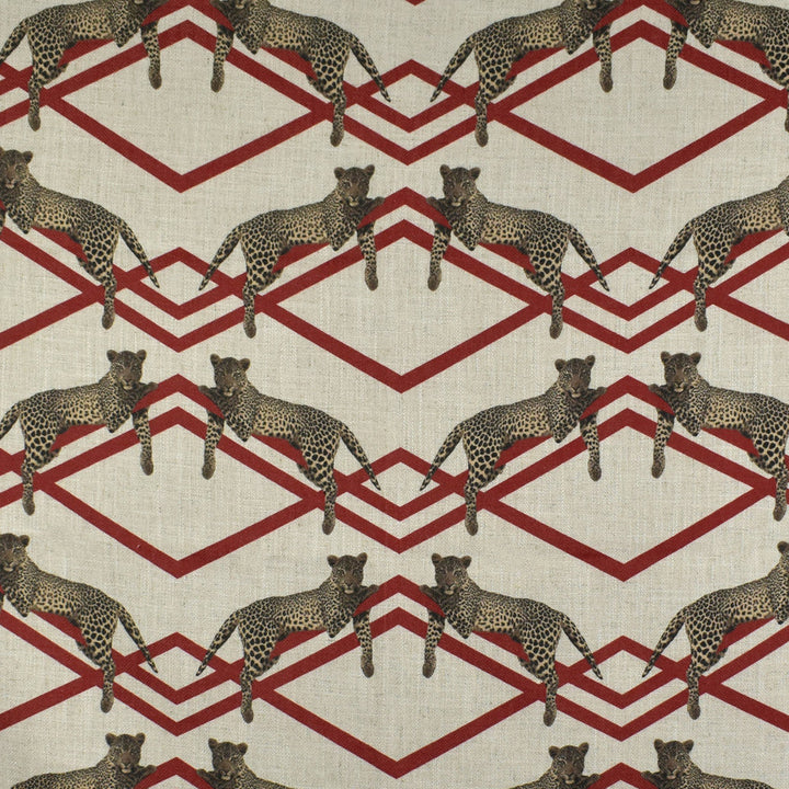 F2844 Carmine by Greenhouse Designer Fabric 95% Polyester, 5% Linen China 50,000 </p><p>Repeat: 14" H, 12" V 58" - Swanky Fabrics -