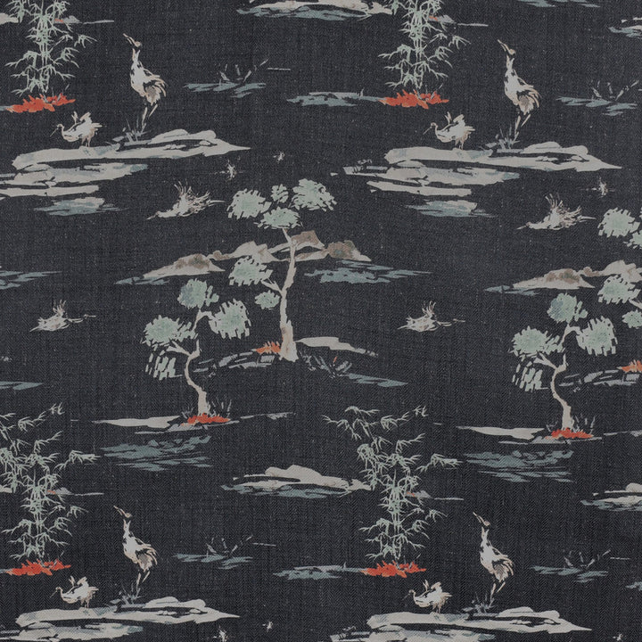 F2847 Black by Greenhouse Designer Fabric E85: greenhouse HUES 95% Polyester, 5% Linen China 50,000 double rubs </p><p>Repeat: 14" H, 17.5" V 58" - Swanky Fabrics -