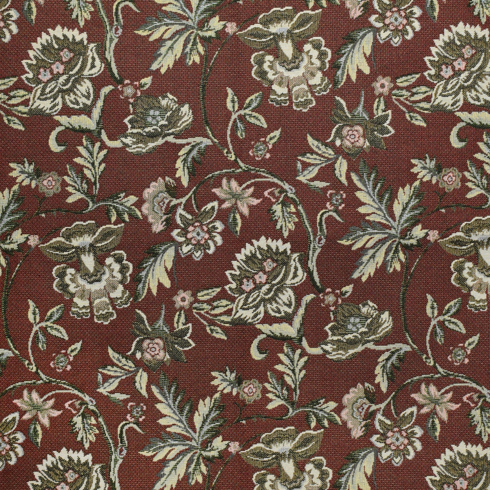 F3484 Garnet by Greenhouse Designer Fabric E92: Value Tapestry 70% Polyester, 30% Cotton Mexico 50,000 double rubs </p><p>Repeat: 19.6" H, 21.2" V 54" - Swanky Fabrics -