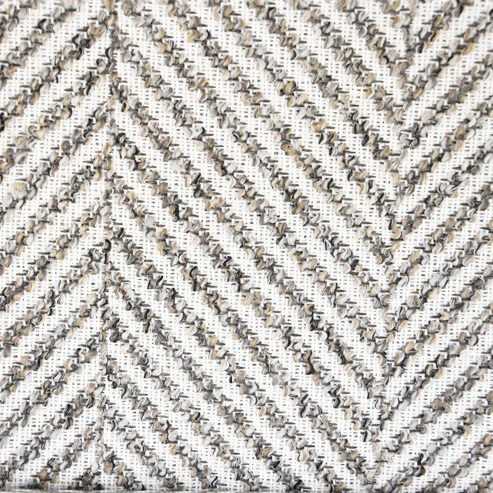 F3500 Aluminum by Greenhouse Designer Fabric E93: Performance Neutral 98.14% Olefin, 1.86% Polyester USA 51,000 double rubs </p><p>Repeat: .563" H, 6.875" V 55" - Swanky Fabrics -