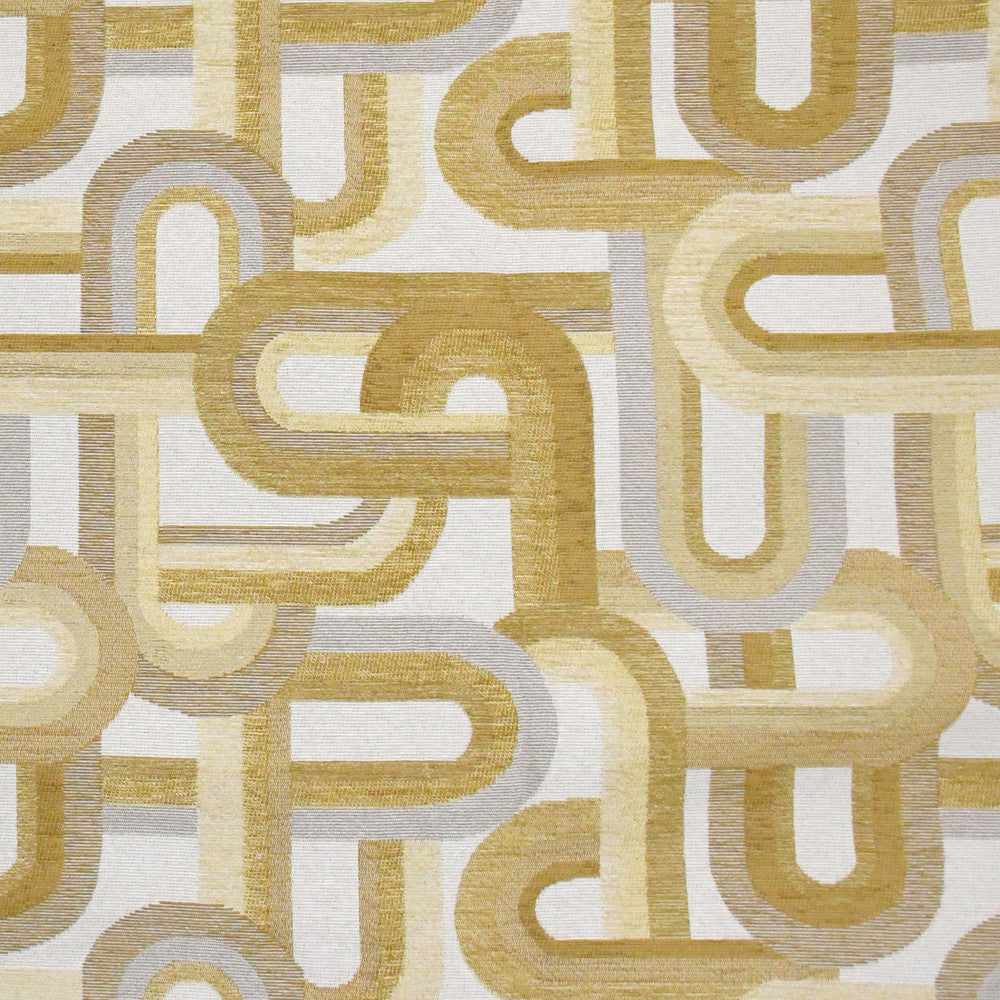 F3873 Gold by Greenhouse Designer Fabric 68% Polyester, 24% Viscose, 8% Cotton USA 84,000 </p><p>Repeat: 14.5" H, 14" V 54" - Swanky Fabrics -