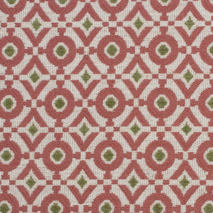 F5267 Coral by Greenhouse Designer Fabric 92% Polyester, 8% Linen China 65,000 </p><p>Repeat: 1.25" H, 1.25" V 54" - Swanky Fabrics -