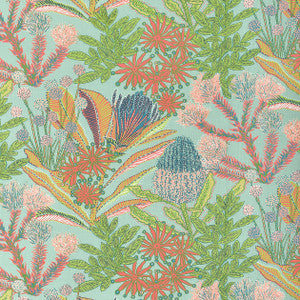 Thibaut Fabric Protea Print Pool F81761