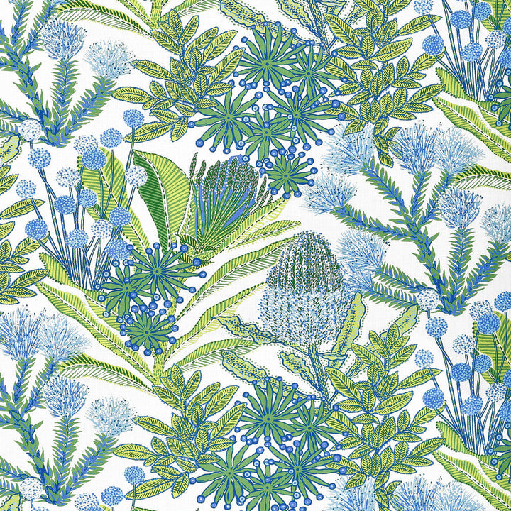 Protea Print Kiwi F81765  by Thibaut Fabric Thibaut Fabric Protea Print Kiwi F81765 Fabric SOLEIL U.S.A </p><p>Repeat: H: 27 in (68.58 cm), V: 25.25 (64.14 cm) 54 in  (137.16 cm) - Fabric Carolina -