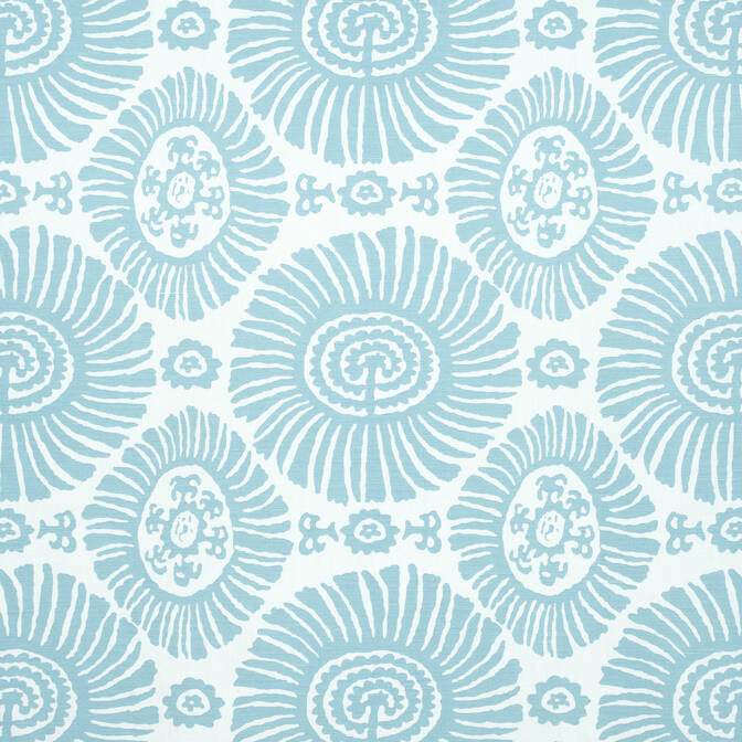 Solis Spa Blue F910084 by Thibaut Fabric Thibaut Fabric Solis Spa Blue F910084Fabric Tropics Fabric Book 52% Cotton, 48% Linen ITALY </p><p>Repeat: V: 12.5 54 - Fabric Carolina -