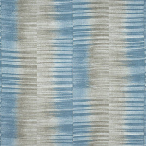 Thibaut Fabric Mekong Stripe Spa Blue and Beige F910092