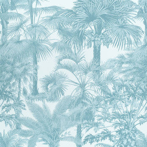 Thibaut Fabric Palm Botanical Spa Blue F910104
