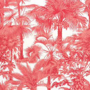 Thibaut Fabric Palm Botanical Coral F910105