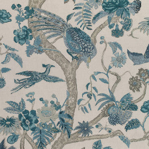 Thibaut Fabric Coromandel Slate Blue F910226