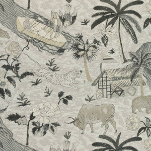 Thibaut Fabric Tiger Reserve Grey F910232
