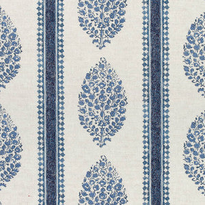 Thibaut Fabric Chappana Blue and White F910239