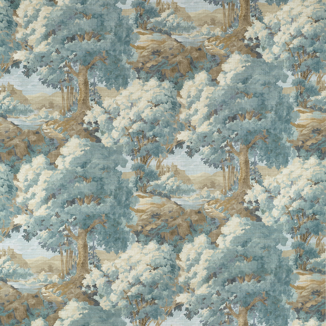 Thibaut Fabric WOODLAND CLEARING - Spa Blue