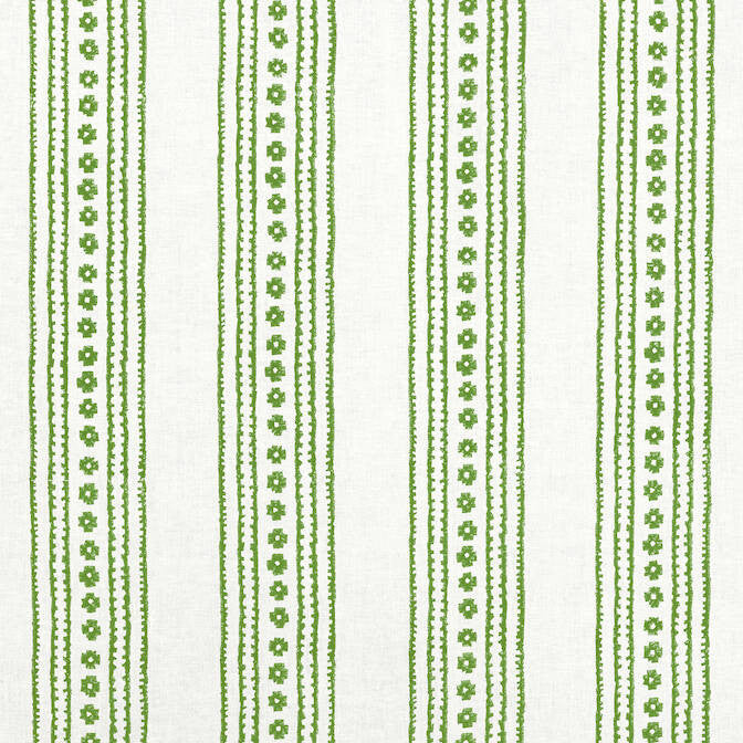 New Haven Stripe Green F910607 by Thibaut Fabric Thibaut Fabric New Haven Stripe Green F910607Fabric Ceylon Fabric 55% Linen, 45% Cotton INDIA </p><p>Repeat: V: 6.75 54 - Fabric Carolina -