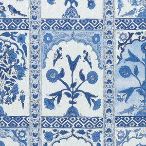 Thibaut Fabric Indian Panel Blue F910629