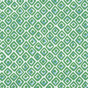 Thibaut Fabric Indian Diamond Green F910659
