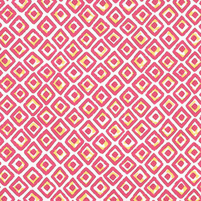 Indian Diamond Pink F910663 by Thibaut Fabric Thibaut Fabric Indian Diamond Pink F910663Fabric Ceylon Fabric 90% Cotton, 10% Linen UNITED STATES </p><p>Repeat: V: 24.75 54 - Fabric Carolina -