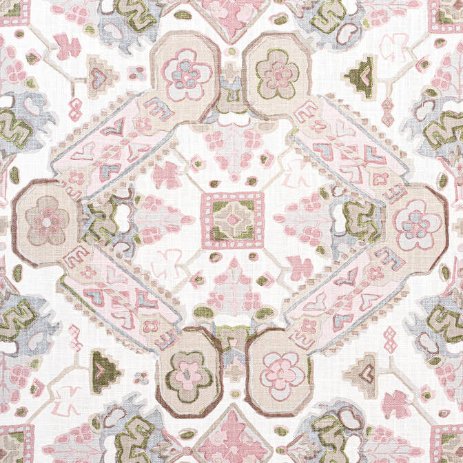 Persian Carpet Blush F910827 by Thibaut Fabric Thibaut Fabric Persian Carpet Blush F910827Fabric Heritage Fabric Book 100% Cotton THAILAND </p><p>Repeat: V: 26 54 - Fabric Carolina -