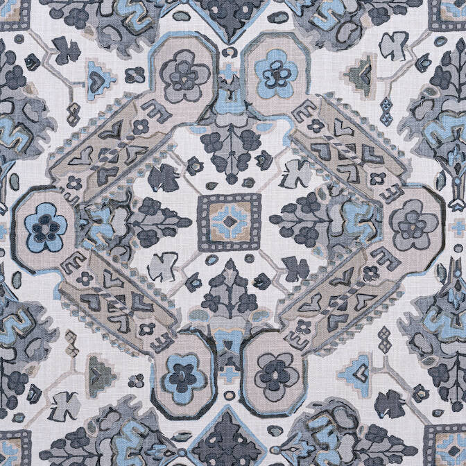 Persian Carpet Grey and Beige F910828 by Thibaut Fabric Thibaut Fabric Persian Carpet Grey and Beige F910828Fabric Heritage Fabric Book 100% Cotton THAILAND </p><p>Repeat: V: 26 54 - Fabric Carolina -