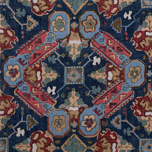 Thibaut Fabric Persian Carpet Navy F910829