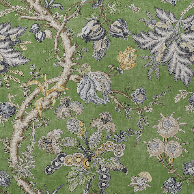 Chatelain Green F910844 by Thibaut Fabric Thibaut Fabric Chatelain Green F910844Fabric Heritage Fabric Book 100% Linen UNITED KINGDOM </p><p>Repeat: V: 26.5 54 - Fabric Carolina -