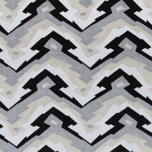 Thibaut Fabric Deco Mountain Black and Grey F913078