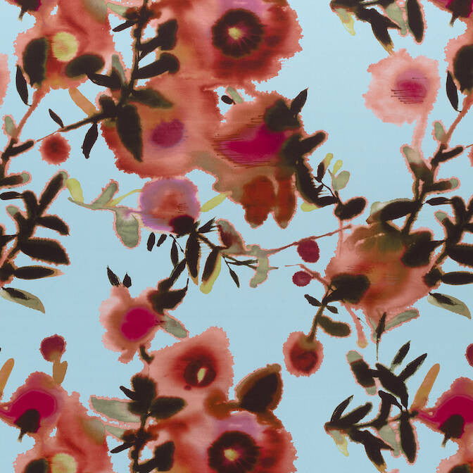 Open Spaces Aqua and Coral F913086 by Thibaut Fabric Thibaut Fabric Open Spaces Aqua and Coral F913086Fabric Summer House Fabric Book 100% Cotton UNITED KINGDOM </p><p>Repeat: V: 27 54 - Fabric Carolina -