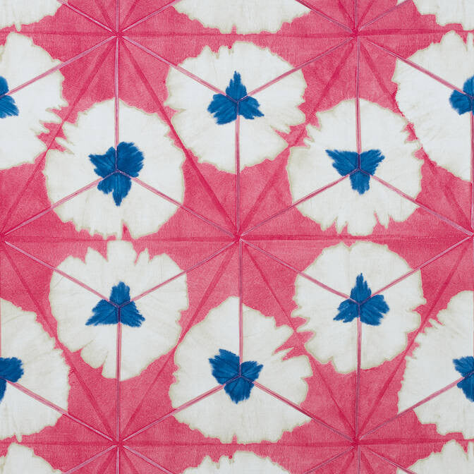 Sunburst Pink and Blue F913087 by Thibaut Fabric Thibaut Fabric Sunburst Pink and Blue F913087Fabric Summer House Fabric Book 100% Cotton UNITED KINGDOM </p><p>Repeat: V: 25.5 54 - Fabric Carolina -