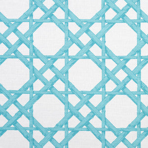 Thibaut Fabric Cyrus Cane Turquoise F913143