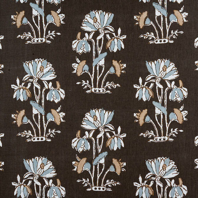 Lily Flower Black F913200 by Thibaut Fabric Thibaut Fabric Lily Flower Black F913200Fabric Mesa Fabric Book 100% Linen THAILAND </p><p>Repeat: V: - 54 - Fabric Carolina -