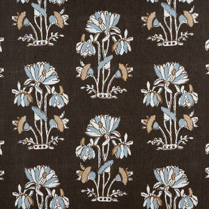 Thibaut Fabric Lily Flower Black F913200