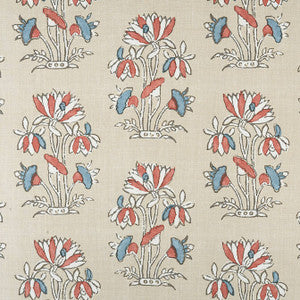 Thibaut Fabric Lily Flower Beige and Sunbaked F913206
