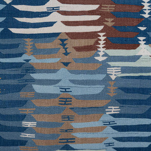 Thibaut Fabric Rio Grande Navy and Brown F913210