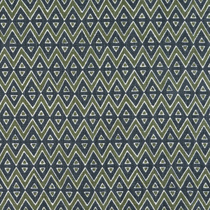 Thibaut Fabric Tiburon Green and Bluestone F913235