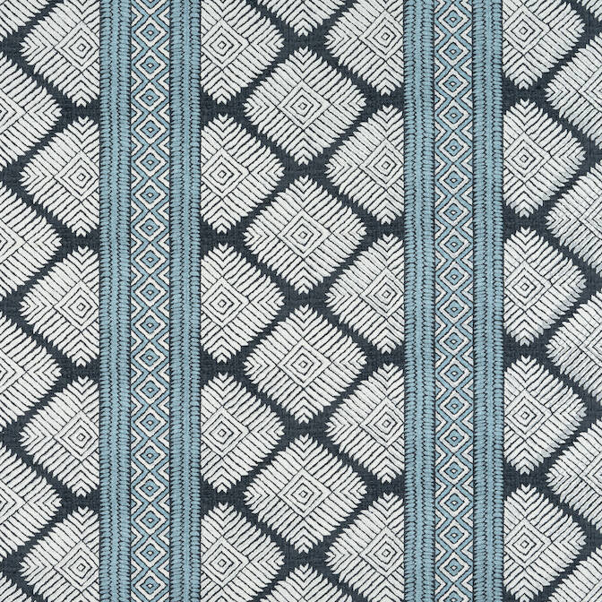 Austin Black and Blue F913250 by Thibaut Fabric Thibaut Fabric Austin Black and Blue F913250Fabric Mesa Fabric Book 100% Linen ITALY </p><p>Repeat: V: - 54 - Fabric Carolina -