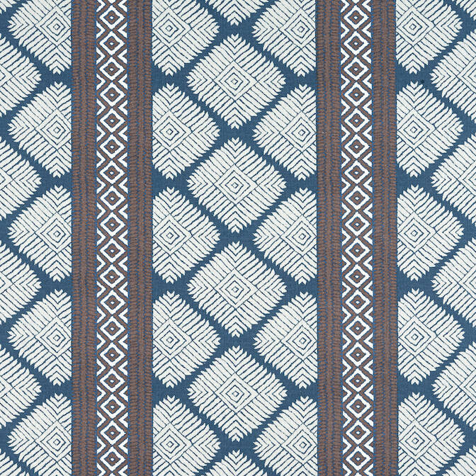 Austin Brown and Navy F913252 by Thibaut Fabric Thibaut Fabric Austin Brown and Navy F913252Fabric Mesa Fabric Book 100% Linen ITALY </p><p>Repeat: V: - 54 - Fabric Carolina -