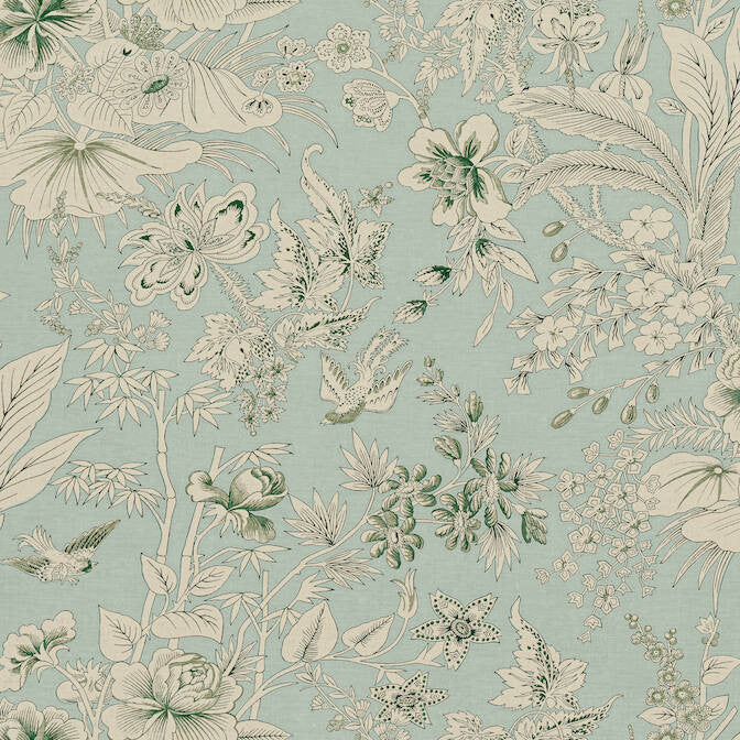 Rosalind Mist F913603 by Thibaut Fabric Thibaut Fabric Rosalind Mist F913603Fabric Grand Palace Fabric Book 100% Linen SCOTLAND </p><p>Repeat: V: 26.5 54 - Fabric Carolina -