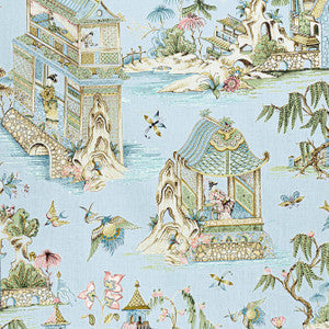 Thibaut Fabric Grand Palace Spa Blue F913615