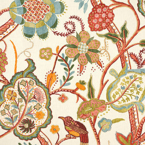 Thibaut Fabric Windsor Cream and Red F914305
