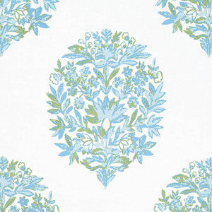 Thibaut Fabric Ridgefield Green and Spa Blue F914323