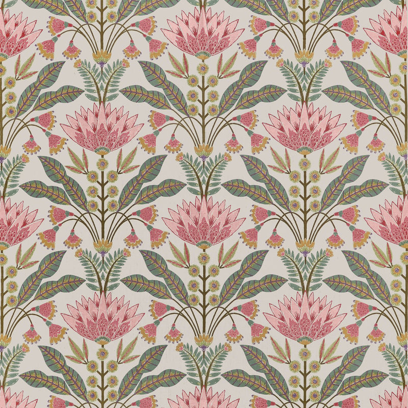 Thibaut Fabric F914606 LOTUS - Cranberry