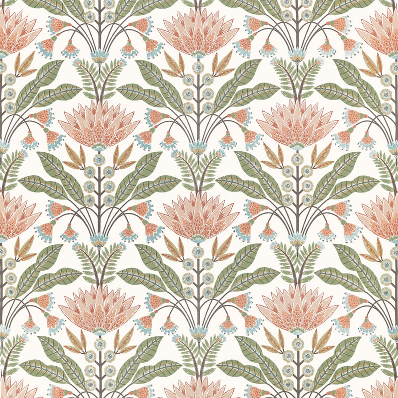 Thibaut Fabric F914609 LOTUS - Apricot