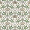 Thibaut Fabric F914610 LOTUS - Green and Beige